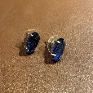 Kendra Scott blue and gold stud earrings
